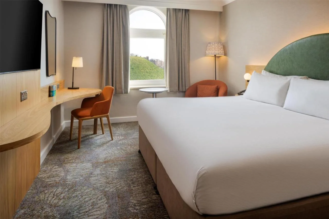 King guest room with Tower view